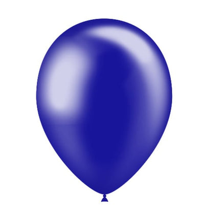 Donkerblauwe Ballonnen Metallic 25cm 10st van Balloonia koop je bij Partywinkel