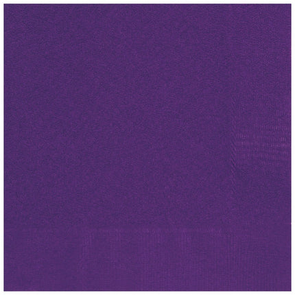 Donkerpaarse Servetten 24cm 20st van Unique koop je bij Partywinkel