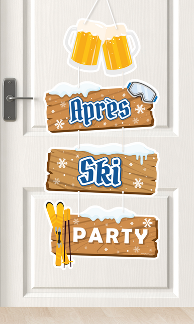 Decoración colgante marrón Fiesta Apres Ski 1m