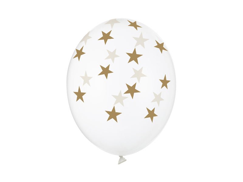 Doorzichtige Ballonnen Gouden Sterren Doorzichtig¬† van Partydeco koop je bij Partywinkel