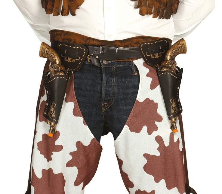 Dubbele Holster Geweren 29cm van Fiestas Guirca koop je bij Partywinkel