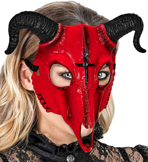 Duivel Masker Gekleurd van Widmann koop je bij Partywinkel