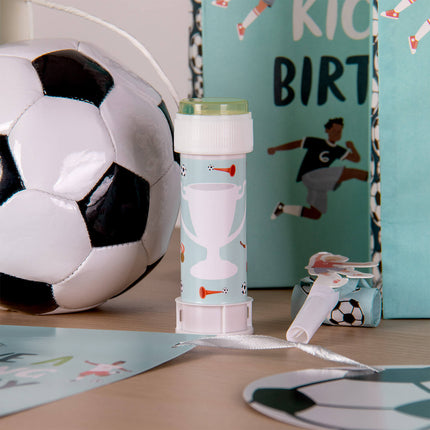 Pegatinas De Fútbol Para Botellas De Burbujas 11cm 6pcs
