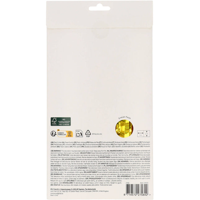 Cortina de puerta dorada 2m