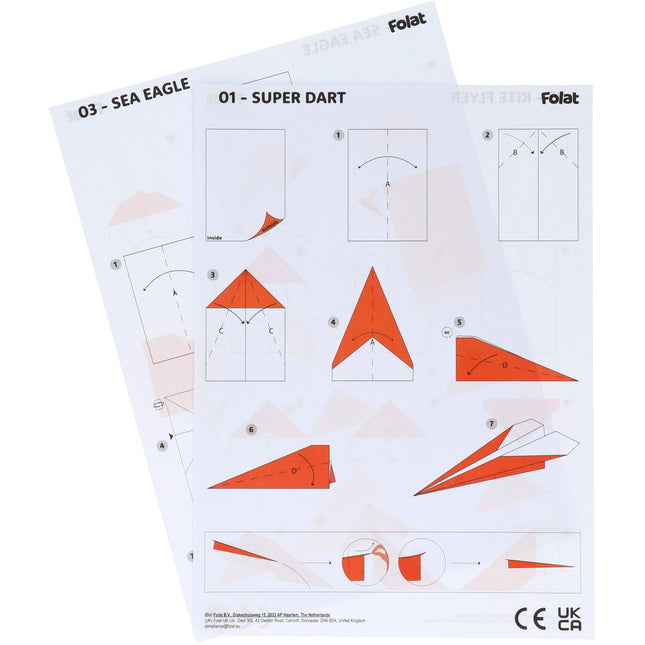 Juego de manualidades de colores Aviones de papel 12 piezas