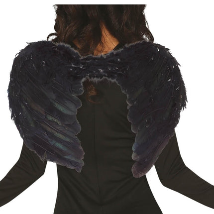 Engelen Vleugels Zwart 60cm van Fiestas Guirca koop je bij Partywinkel