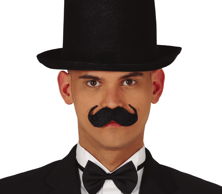 Engelse Snor Zwart van Fiestas Guirca koop je bij Partywinkel