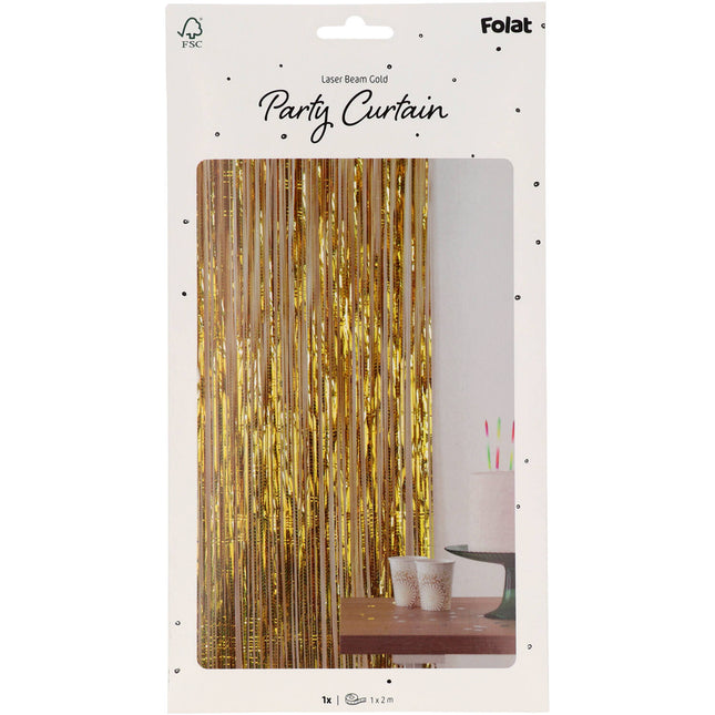 Cortina de puerta dorada 2m