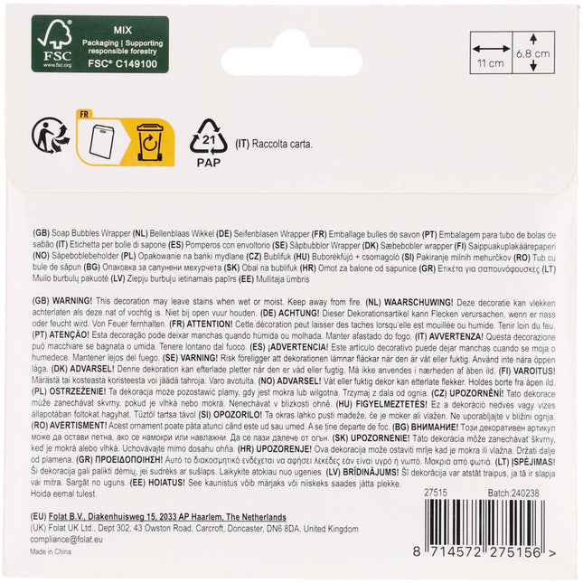Caballo Pegatinas Burbuja Soplador 6pcs