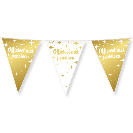 Fancy party Vlaggenlijn folie - Pensioen van Paper Dreams koop je bij Partywinkel