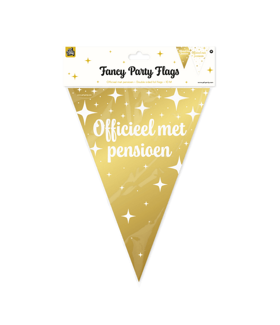 Fancy party Vlaggenlijn folie - Pensioen van Paper Dreams koop je bij Partywinkel