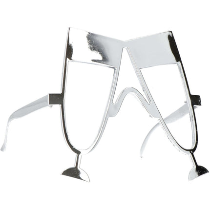 Feestbril Champagneglas van Folat koop je bij Partywinkel