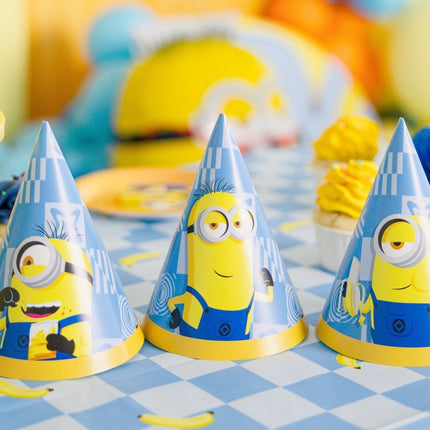Feesthoedjes Minion Blauw Geel 16cm van Partydeco koop je bij Partywinkel
