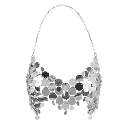 Festival Top Zilver Dames Pailletten van Boland koop je bij Partywinkel