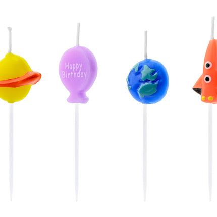 Velas espaciales 3cm 4uds.