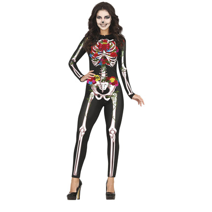 Disfraz de Halloween de Esqueleto Flores para Mujer