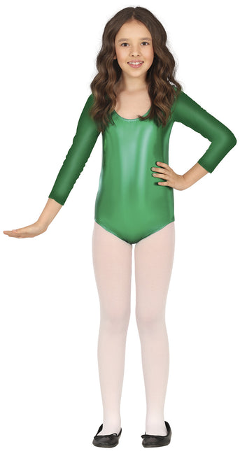 Maillot de niña Verde metalizado