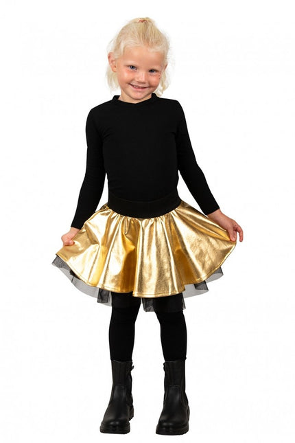 Falda Círculo Oro Metálico