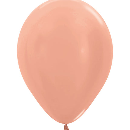Globos Oro Rosa Metalizado 25cm 100pcs