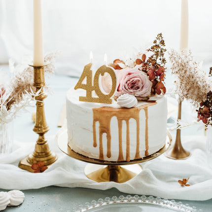 Vela 40 Años Oro 7,5cm