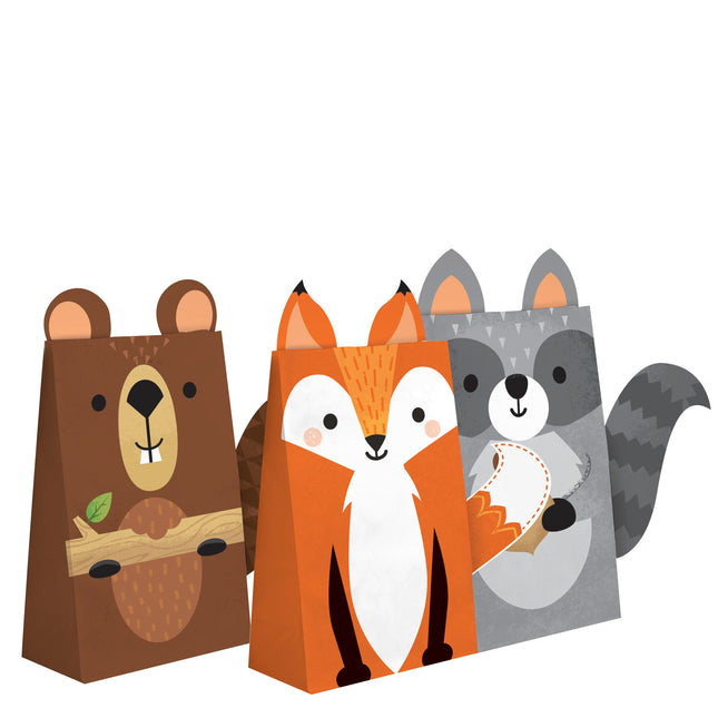 Bolsas Compartidas Animales del Bosque 20cm 8pcs