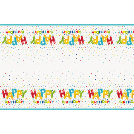 Mantel Feliz Cumpleaños Globos 2.13m