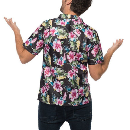 Camisa Hawaiana Negra