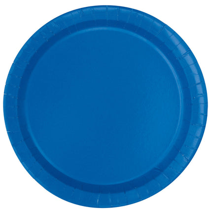 Platos Azules Redondos 23cm 16ud