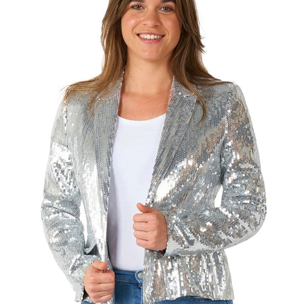 Blazer plateado de mujer <tc>Suitmeister</tc>