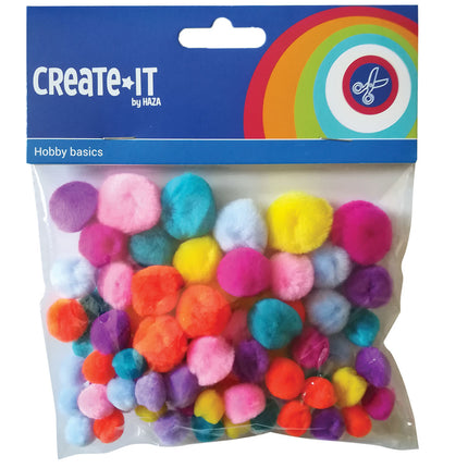 Pompones Color Brillante 75uds
