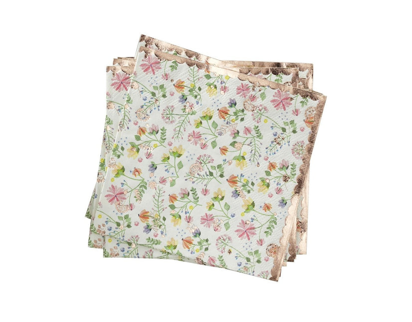 Servilletas Flores 24cm 16ud