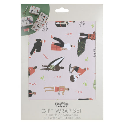Papel de regalo de Navidad Papá Noel