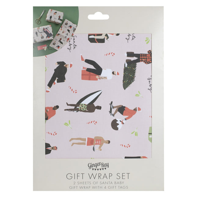 Papel de regalo de Navidad Papá Noel