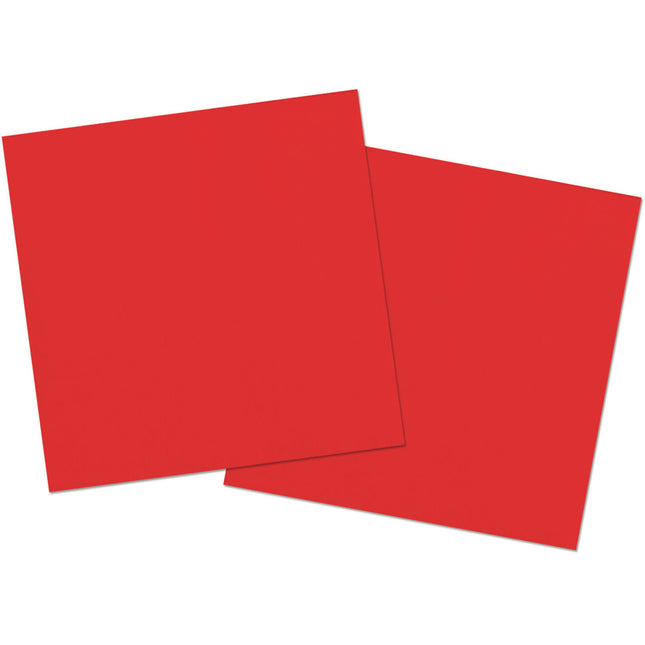 Servilletas Rojas Deluxe 33cm 20ud