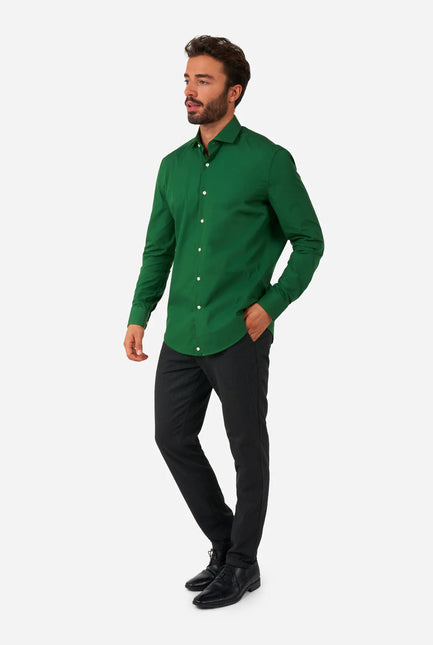 Camisa Verde Oscuro Hombre <tc>OppoSuits</tc>