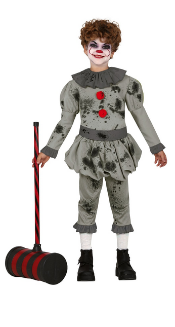 Disfraz de Payaso Gris Niño