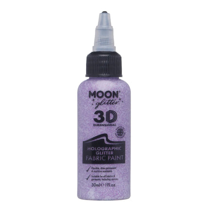 Purpurina Lunar Holográfica Pintura para Tela Purpurina 30ml
