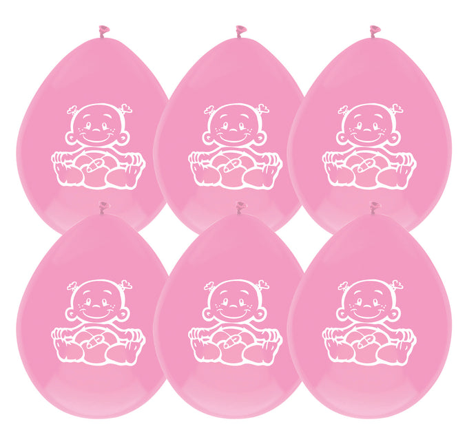 Globos Nacimiento Niña 25cm 6pcs