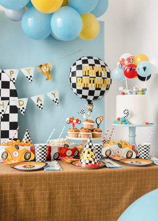 Sombreros de fiesta de carreras 16cm 6pcs