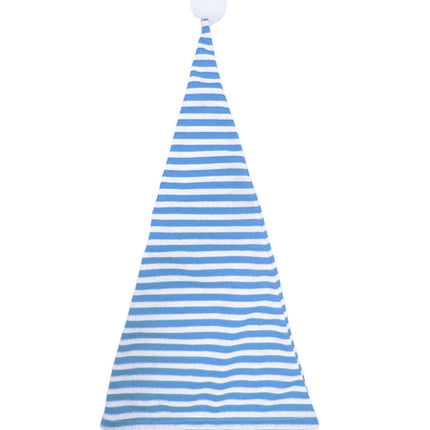 Sombrero de dormir azul y blanco