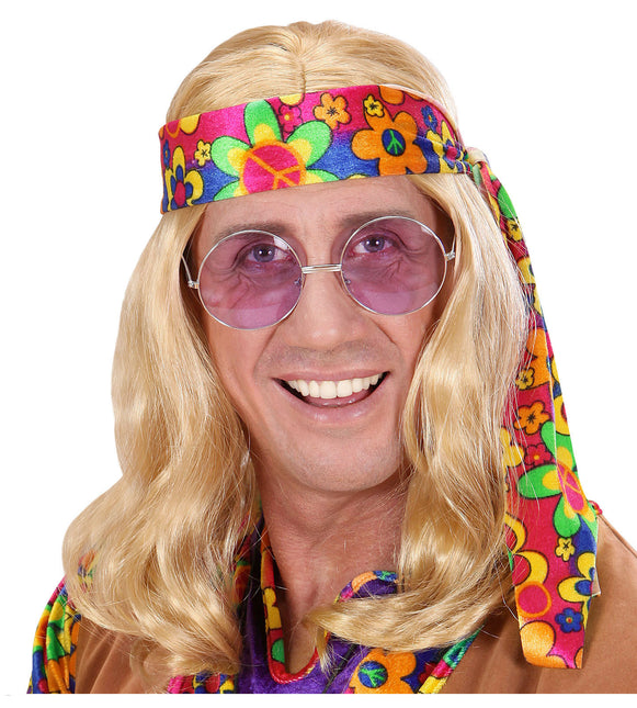Peluca rubia hippie