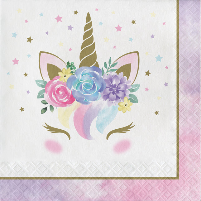 Servilletas Unicornio 33cm 16ud
