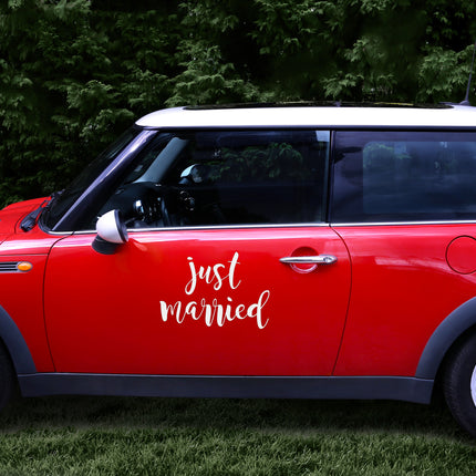 Pegatina Coche Boda Just Married 45cm
