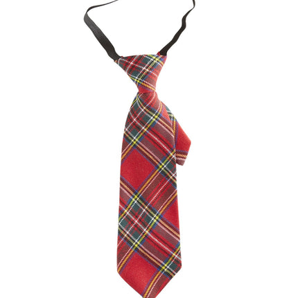 Corbata roja a cuadros