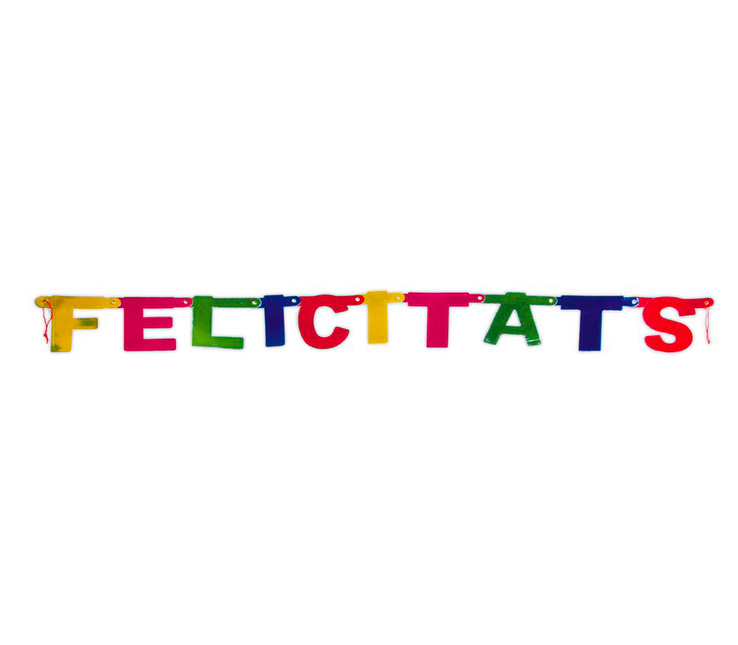 Guirnalda de letras Felicitats 1,4 m