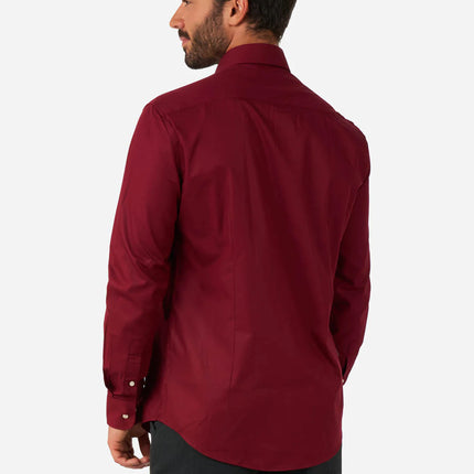 Camisa Roja Burdeos Hombre <tc>OppoSuits</tc>