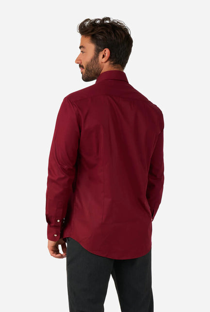 Camisa Roja Burdeos Hombre <tc>OppoSuits</tc>