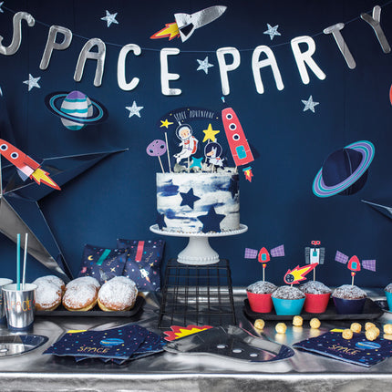 Cake topper Espacio 24.5cm 7pcs