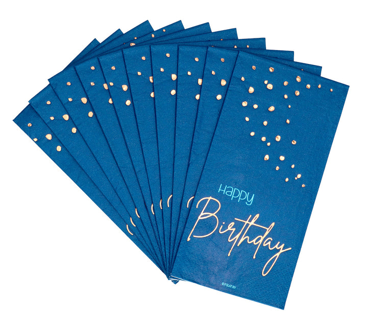 Servilletas Feliz Cumpleaños Azul 33cm 10pcs