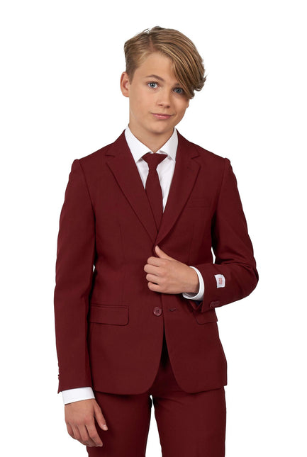 Traje Rojo Burdeos Niño Adolescente <tc>OppoSuits</tc>